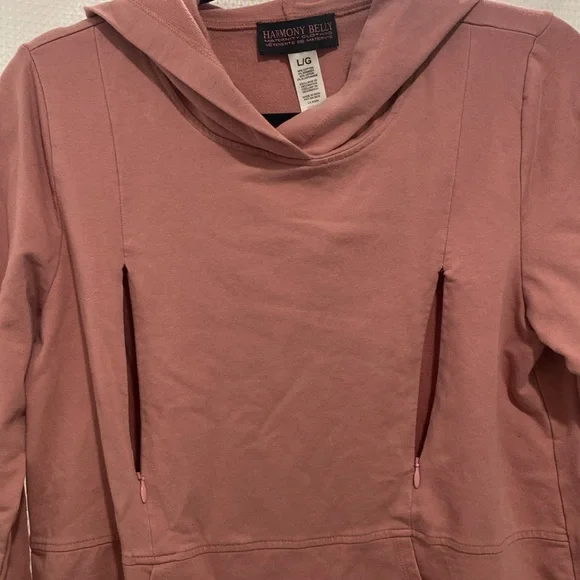 Breast feeding zipper hoodie - Picture 3 of 4